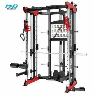 Machine Multi Gym Strength Best Sale Gym Functional Trainer Multi Smith Machine Home Gym Wooden Case Steel Bodybuilding Unisex 1 Set MND 5 Years