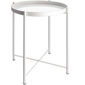 Table d'appoint en métal imperméable, petite table basse pour <span class=keywords><strong>canapé</strong></span> avec <span class=keywords><strong>plateau</strong></span> <span class=keywords><strong>amovible</strong></span>, table d'appoint pour salon, chambre à coucher KC-T0512 - Product Image 1