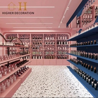Vitrine de présentation de cosmétiques style Macaron Sweet Cool pour magasin de meubles et cosmétiques