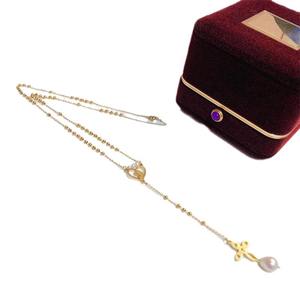 Collar Largo de Acero de Titanio con Colgante en Forma de Corazón y Cadena de Perlas de Agua Dulce, Estilo Otoño-Invierno, Nueva Tendencia Zhizhen - Product Image 5