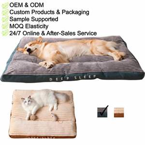 Pet <b>Bed</b> Luxury Velvet Plush Eco-Friendly Rectangle Autumn/Winter Universal Large Dog & Cat Removable Washable Sleeping <b>Pad</b> - Product Image 1