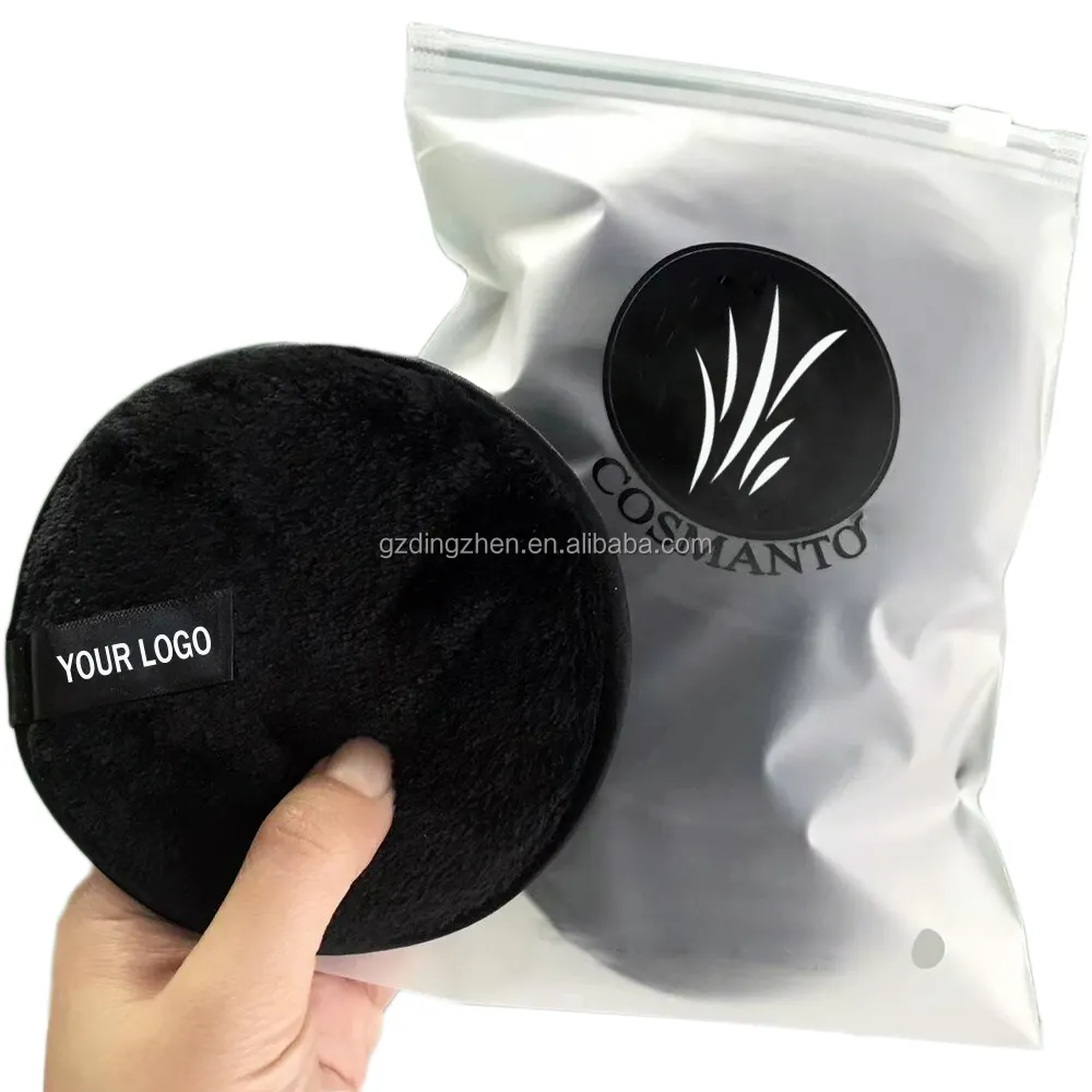 Hot Selling Round Makeup Remover Cleaning Sponges Microfiber Washable Facial Makeup Remover Pads