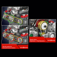 Mould King 10193 Juego de Bloques de Construcción de Motor de Cilindros Contrapuestos, Modelo de Auto de Entretenimiento para Niños