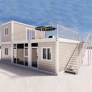 منزل عصري رائع 20 قدمًا و 40 قدمًا ، مكتب من الفولاذ ، منزل صغير قابل للطي مع تصميم كبسولة لغرفة النوم - Product Image 3