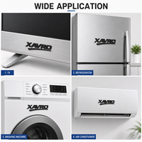 Plaque signalétique personnalisée noire mate 3D en ABS résistant aux UV avec adhésif 3M pour la décoration de logos de marques d'électroménager sur écrans de télévision