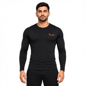 <b>Mens</b> Premium Long Sleeve Compression Shirts Quick Dry Sports Quick dry <b>stretch</b> fabric Crew Neck Full Sleeve Training Top - Product Image 1