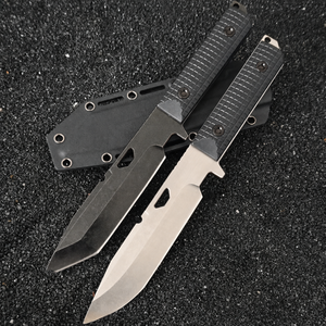 Cuchillo <span class=keywords><strong>de</strong></span> Supervivencia <span class=keywords><strong>de</strong></span> Alta Resistencia 8Cr13MoV con Espiga Completa, Mango FRN, Hoja Fija, Herramienta Táctica para Caza y Camping con Funda Kydex Personalizada - Product Image 2