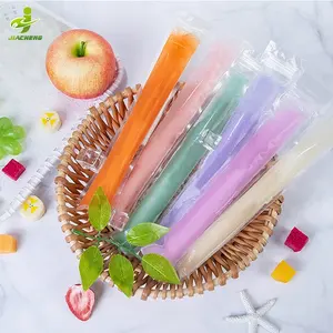 Sacs de glace jetables pour les helados sans bpa, pochette transparente pour les sucettes glacées et les sucettes glacées, avec fermeture éclair