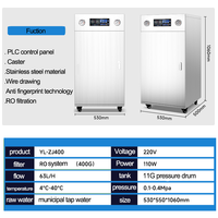 Système d'osmose inverse RO en acier inoxydable 250LPH 500LPH, installation de traitement d'eau industrielle, eau potable pure avec pompe PLC