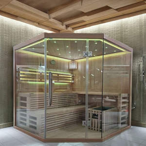 2 человека сухая Паровая сауна душевая комната Крытый Дальний инфракрасный 2 человека сауна кабина для красоты - Product Image 1