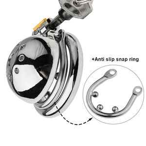 Cage de chasteté pour hommes, cadeau de saint valentin, dispositif de chasteté en acier inoxydable avec serrures invisibles - Product Image 3