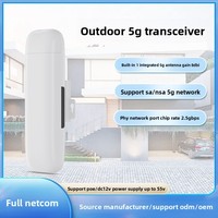 Amplificateur de signal 5G extérieur avec alimentation POE/DC 2,5 Gbps, 1 port LAN GE, 1 SIM, 1 port Type-C, couverture de 300-500 m²