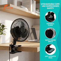 Ventilateur de table électrique compact 6 pouces à 2 vitesses avec grille de sécurité pour enfants, prix d'usine, vente en gros pour usage domestique