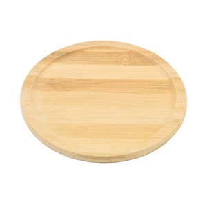 Plateau à pizza et à steak en bois massif de style japonais avec poignée en bois, planche à pizza ronde en bambou, plateau à pizza double face. - Product Image 3