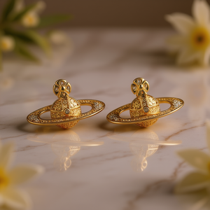 Pendientes de Constelación Dorada E4383, Joyería de Moda para Mujer, Chapados en Oro, Aleación, Cristal, Diamantes de Imitación, Diseño Moderno - Product Image 2