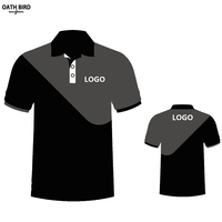 Seragam Pelayan Restoran Bar Kaos Manajer Eksekutif Pelayan Bar Polo dengan Sablon Sutra Poliester Kustom OEM