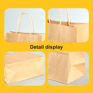 Bolsas de Papel Kraft Ecológicas, Ligeras y Duraderas, con Asas Retorcidas, Personalizables para Envasado de Alimentos, Regalos Navideños, con Marca - Product Image 6