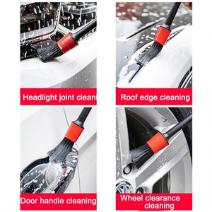 Kit de Cepillos Profesionales <span class=keywords><strong>para</strong></span> Detallado de Autos - Cerdas Suaves de Plástico PP <span class=keywords><strong>para</strong></span> Limpieza de Ruedas, Interior y Exterior (Juego de 5 Piezas, Negro) - Product Image 6