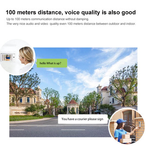 Lermom IP65 Étanche 7 pouces Bouton Physique Moniteur sonnette <span class=keywords><strong>Visiophone</strong></span> 4 Fils Interphone Vidéo pour Villa - Product Image 6