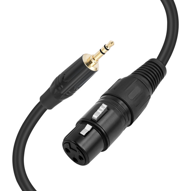 Cross-border hot 3.5mm revolution XLR female balance three-core mixer microphone audio line Cannon to 3.5
