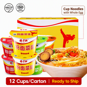พร้อมจัดส่ง |   บะหมี่กึ่งสำเร็จรูปพร้อมไข่ขายส่ง |   จัดส่งรวดเร็ว |   12 ถ้วย/กล่อง |   โรงงานที่ได้รับการรับรองมาตรฐาน HACCP ISO - Product Image 1