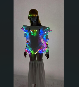 Abito a Led leggero a Led per donne costumi luminosi Sexy per ragazze che ballano abiti da spettacolo - Product Image 4