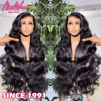 Nouvelle perruque sans colle NewWave HD en cheveux vierges vietnamiens, double épaisseur, ondulée, avec dentelle frontale, luxe original pour femmes noires