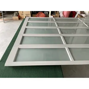 Manufacturer of silver gray aluminum alloy frame tempered frosted glass garage door exported to Canada