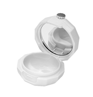 Boîtes vides en plastique ABS de grande capacité, multi-faces, portables, pour emballages cosmétiques, avec pinceau pour baume à lèvres, miroir, blush et masque pour les lèvres