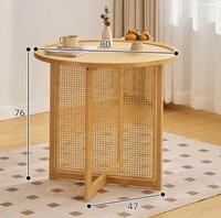 Nouvelle chaise et table en bambou 2024 pour le salon ensemble de chaises de table basse bon design