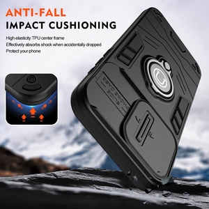 Funda Protectora Antigolpes para ZTE Blade A35e A36 A56 V70 Vita <span class=keywords><strong>A54</strong></span> A34, con Anillo y Soporte, para Cámara de Teléfono Móvil, TPU y PC - Product Image 5