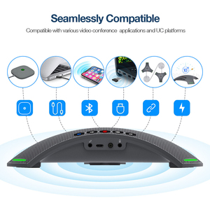 El último micrófono omnidireccional USB inalámbrico 2025, altavoz incorporado, rango de recogida de voz de 5M para <span class=keywords><strong>videoconferencia</strong></span> - Product Image 2