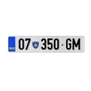 Placa de Matrícula Personalizada de Kosovo, Placa de Metal en Blanco para Automóvil, Grabada o Impresa, Estilo Europeo, Suministro de Fábrica OEM - Product Image 2