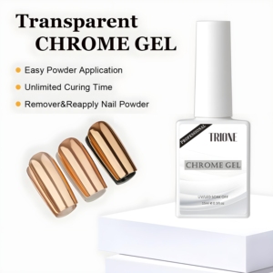 Esmalte de <span class=keywords><strong>Uñas</strong></span> en Gel Base Transparente Cromado de 15 ml, Efecto Metálico, Sin Necesidad de Limpiar, Gel Cromado para Manicura, Arte de <span class=keywords><strong>Uñas</strong></span> de Salón - Product Image 5