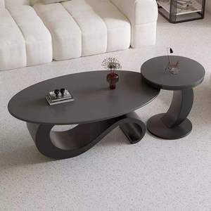Nouvelle <span class=keywords><strong>table</strong></span> <span class=keywords><strong>basse</strong></span> <span class=keywords><strong>ovale</strong></span> en dalle de roche, plateau en <span class=keywords><strong>marbre</strong></span> naturel, mobilier de maison moderne de luxe léger, <span class=keywords><strong>table</strong></span> à thé pour salon, <span class=keywords><strong>table</strong></span> d'appoint - Product Image 4