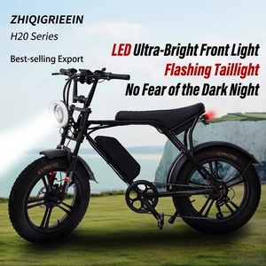 Bicicleta Eléctrica de Montaña con Llantas Gruesas de 20 Pulgadas y 7 Velocidades, Motor Trasero sin Escobillas de 48V 500w, Cuadro de Acero de Alto Carbono, Batería de Litio de Largo Alcance H20 - Product Image 3