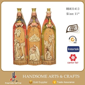 11 pouces Résine Décoration De Noël Nativité <span class=keywords><strong>Trois</strong></span> Rois Figurine - Product Image 2