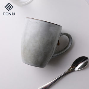 Novità del prodotto all'ingrosso FENN un pezzo cina fatta <span class=keywords><strong>tazza</strong></span> da caffè in ceramica di grandi dimensioni Vintage 450ml <span class=keywords><strong>tazza</strong></span> da tè in ceramica con bordo nero - Product Image 5