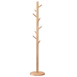 Prix de gros Porte-manteau minimaliste autoportant en bois de hêtre naturel pour entrée couloir chambre durable - Product Image 3