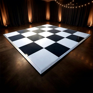 Plataforma de Baile para Decoración de Banquetes con Bordes de Aluminio, Plataforma Resistente - Product Image 1