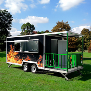 Camion de nourriture mobile entièrement équipé de haute qualité nouvelle condition Original café crème glacée chariot remorque pour petites entreprises en aluminium - Product Image 2