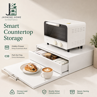 Étagère de rangement coulissante moderne pour micro-ondes, tiroir de rangement pour petits appareils de cuisine, en acier au carbone, à un seul niveau