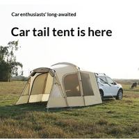 Tente de camping pour voiture 3-4 personnes, tente tunnel étanche quatre saisons, abri arrière portable pour voyage en voiture