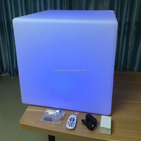 Cube lumineux LED 3D décoratif pour l'extérieur, avec changement de couleur RVB, pour bar / boîte de nuit / fête / mariage