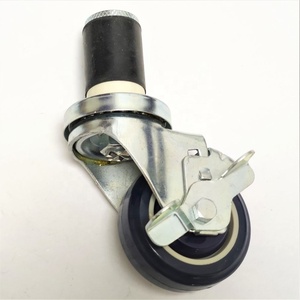 HM2204 3 Zoll Schwarz-Weiß-Rundrohr-Erweiterung Lean Tube <span class=keywords><strong>Caster</strong></span> Compound Wire Rod Tube Mute Universal Castors Wheel - Product Image 3