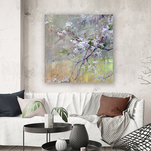 <span class=keywords><strong>Quadri</strong></span> su Tela Dipinti a Mano, Arte Murale con Fiori di Ciliegio, Opera d'Arte Nordica, Dipinto Testurizzato, Decorazione per Camera da Letto e <span class=keywords><strong>Soggiorno</strong></span> - Product Image 4