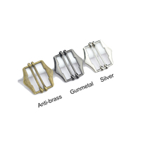 Boucles en métal pour costume Gilet Sac en cuir Sangle Ceinture Curseur Réglage Boucle Rectangle