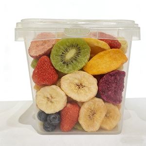 Freeze Dried Fruits packaging boxes Plastic clear container with lid square 1L 30oz security <b>lock</b> air <b>tight</b> leak resistant - Product Image 1
