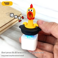 Porte-clés LED personnalisé en forme de coucou, clé de clavier lumineuse, jouet anti-stress, capuchon de clavier, idéal pour cadeaux promotionnels