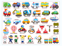 Autocollants magnétiques pour véhicules UCI ODM pour enfants, jouet éducatif sur le transport, puzzle magnétique DIY, ensemble de jouets d'apprentissage